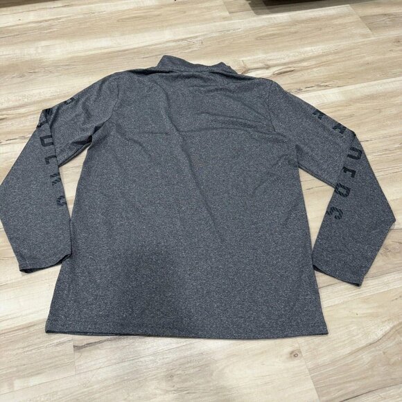 NFL Men’s Raiders Las Vegas Gray 1/4 Quarter Zip Jacket Pullover Medium M - Picture 4 of 6